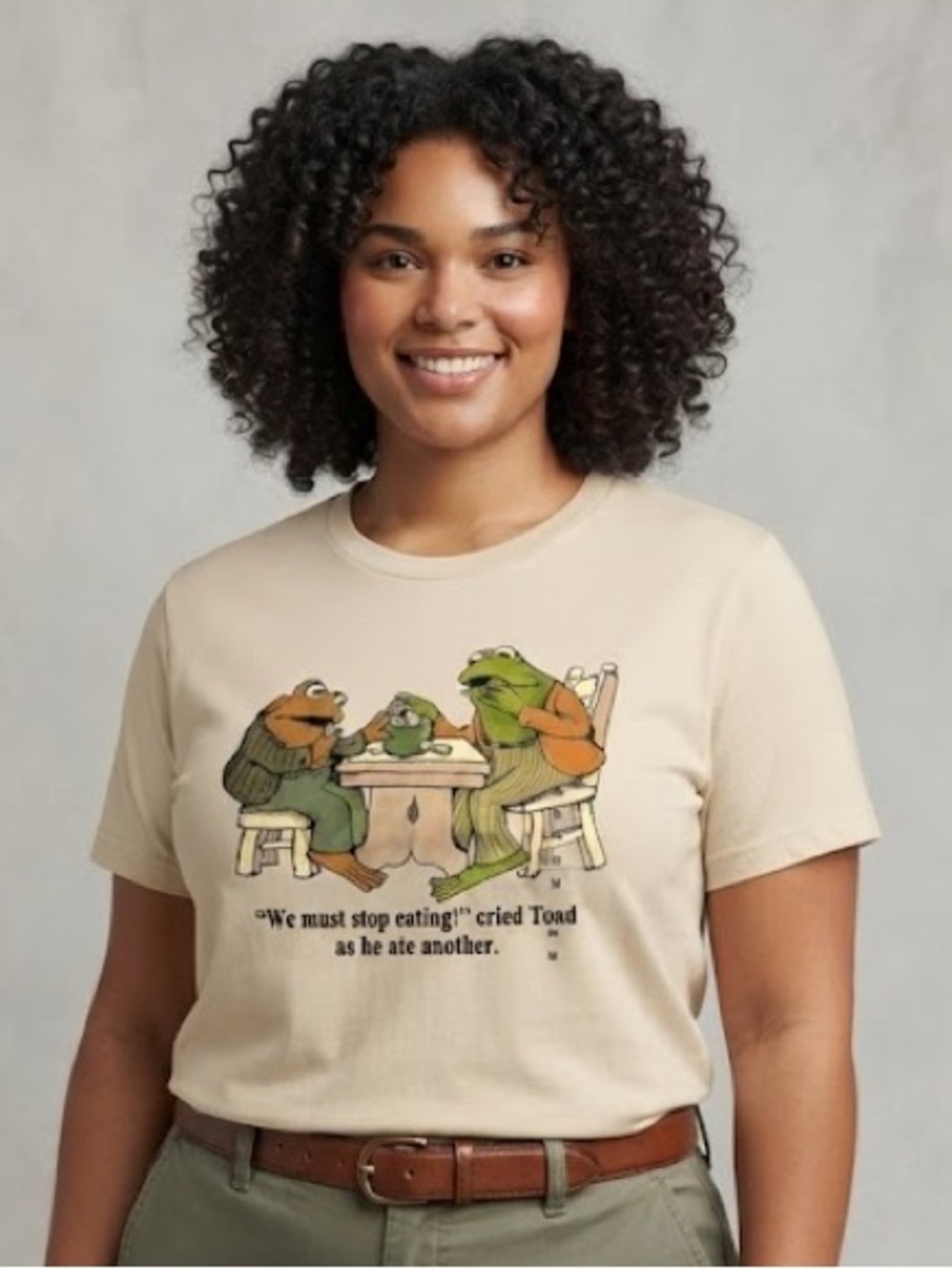 Frog And Toad We Must Stop Eating Graphic T Shirt Women's Size S tee NWT